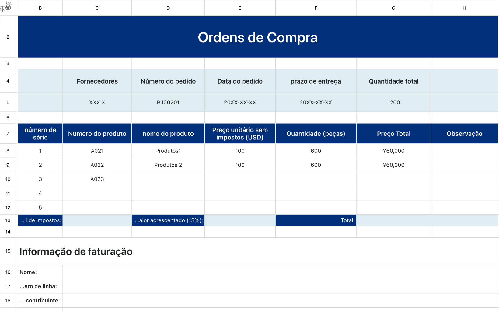 Ordens de Compra